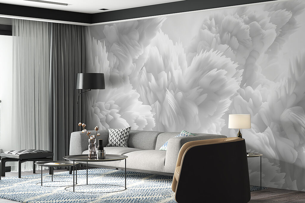 Pointed white flower layers — interior 3