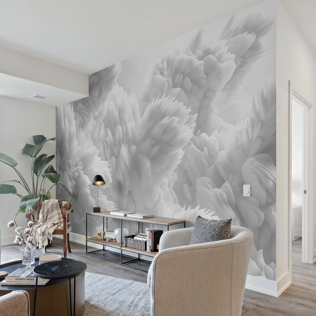 Pointed white flower layers — interior 4