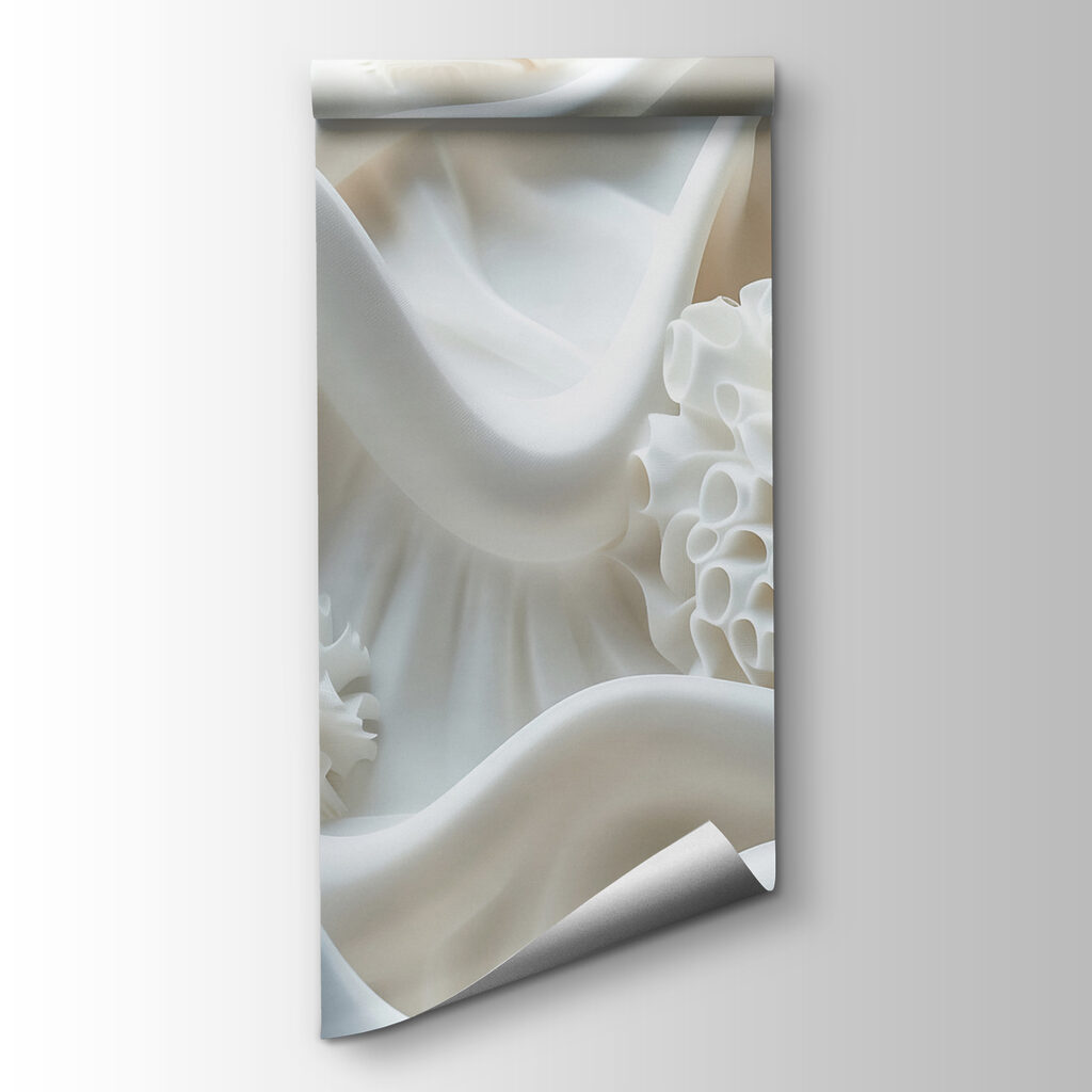 Cream ripples around coral — product view