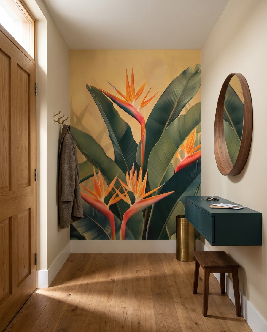 Birds of Paradise in an interior