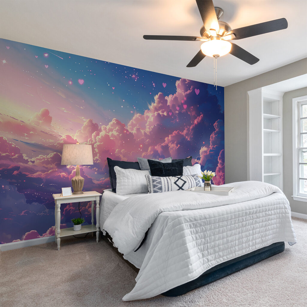 Pink clouds among stars — interior 1
