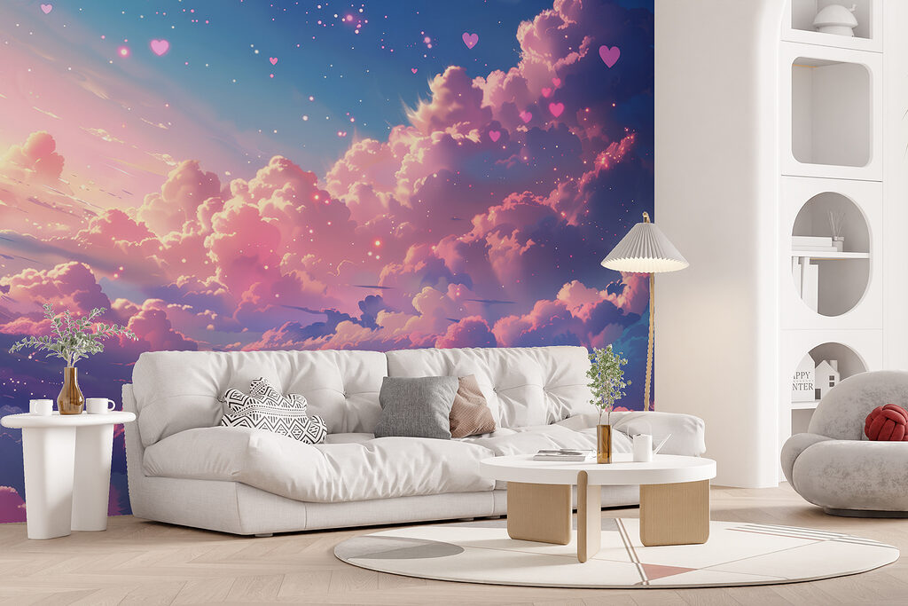 Pink clouds among stars — interior 4