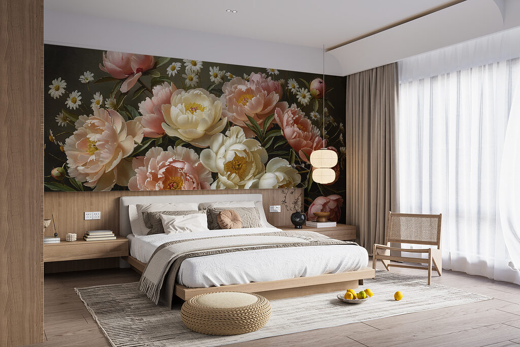 Peonies and daisies — interior 2