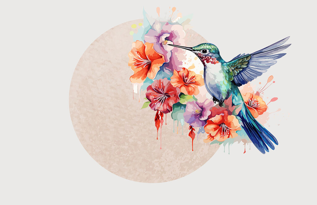 Hummingbird in Bloom — full design