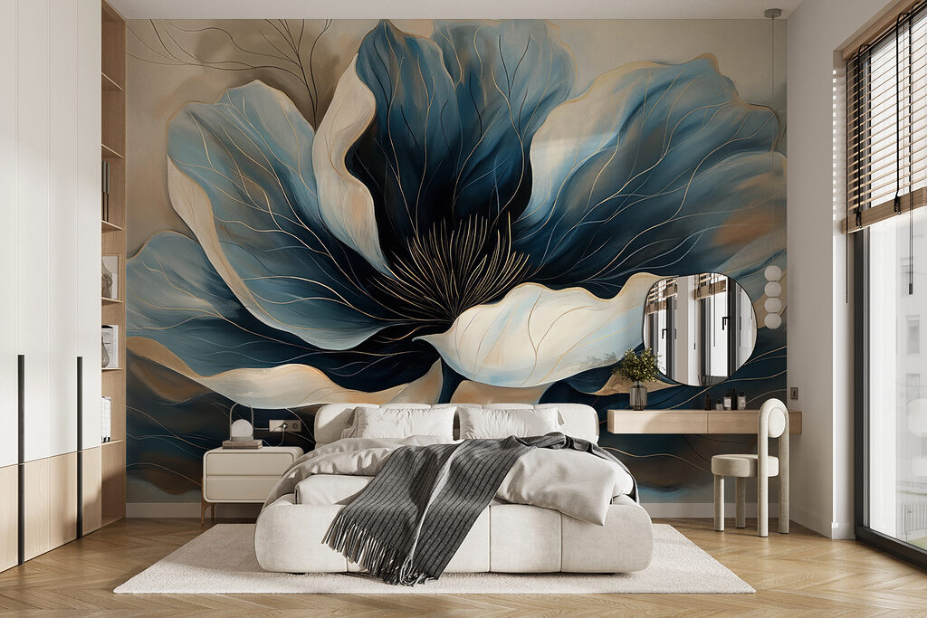 Deep blue flower — interior 1