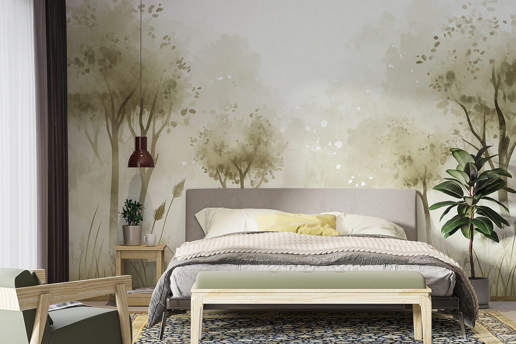 Quiet Trees and Grasses in an interior