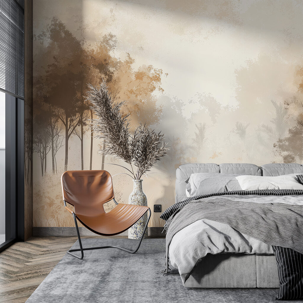 Misty meadow with trees — interior 2