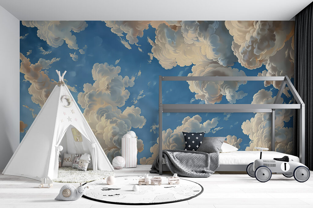 Clouds framing blue sky — interior 6