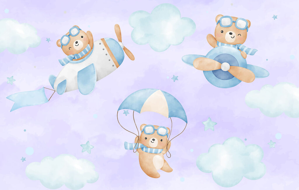 Bears taking flight — full design