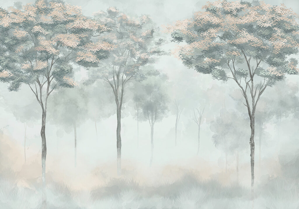 Fading trunks in mist — full design