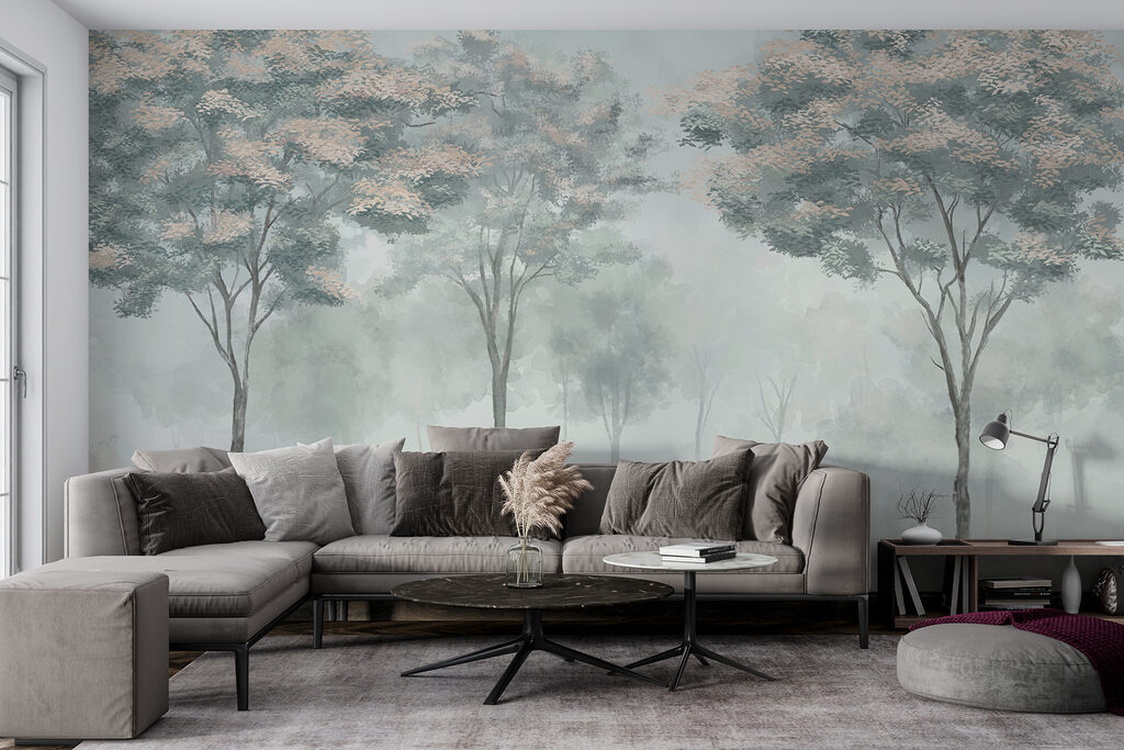 Fading trunks in mist — interior 2