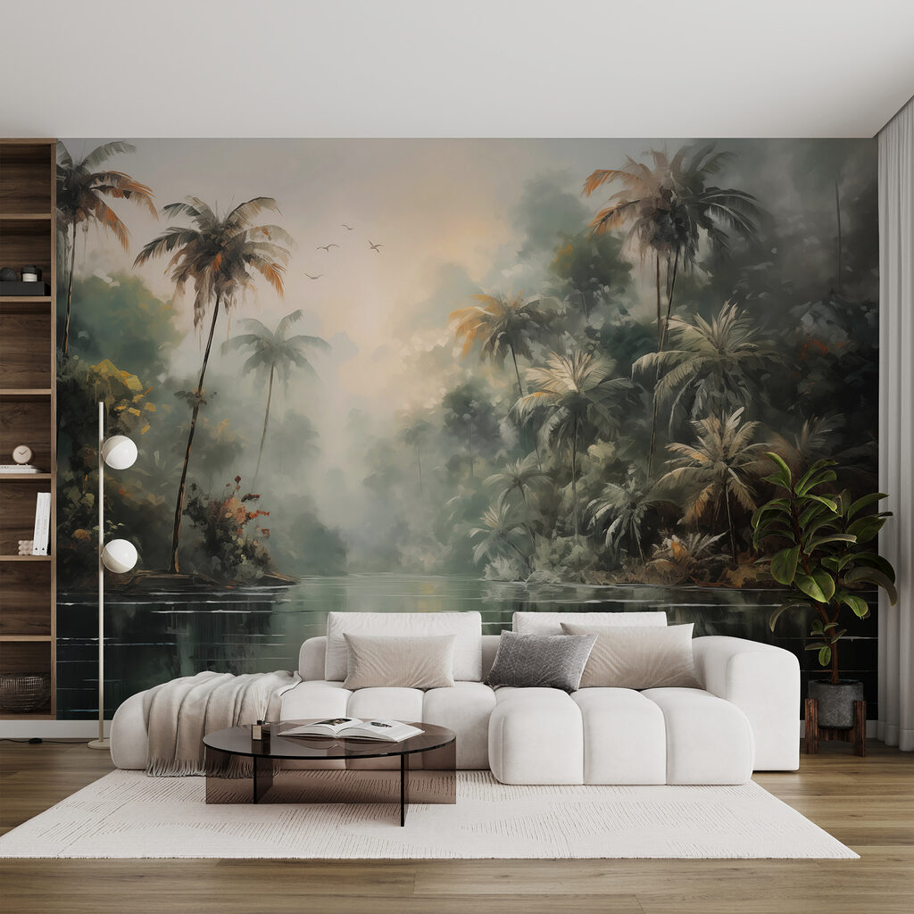 Still Palm Waters in an interior