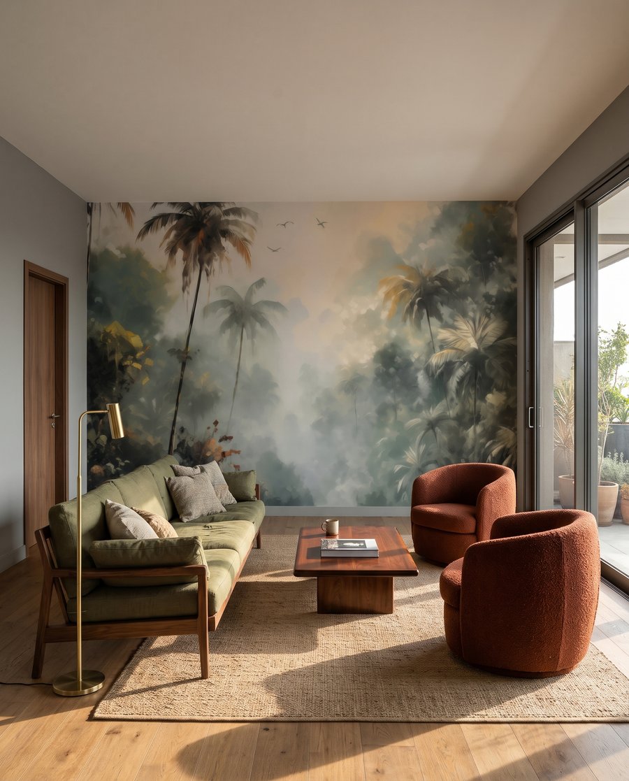 Still Palm Waters in an interior