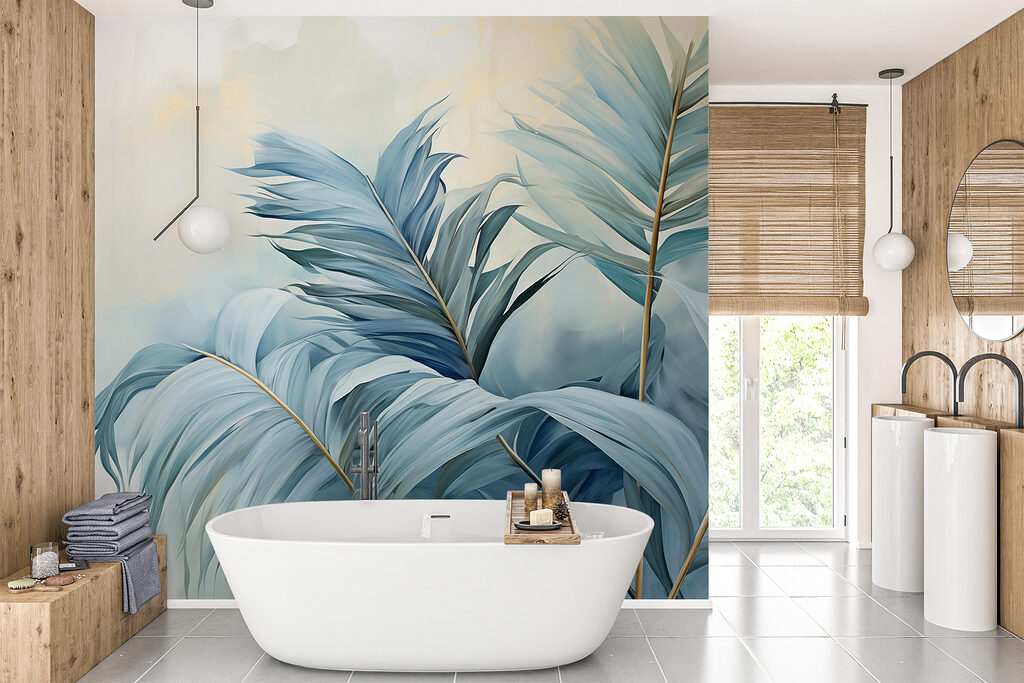 Fronds bending along edges — interior 2