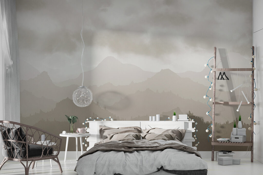 Mountains Under Cloud in an interior