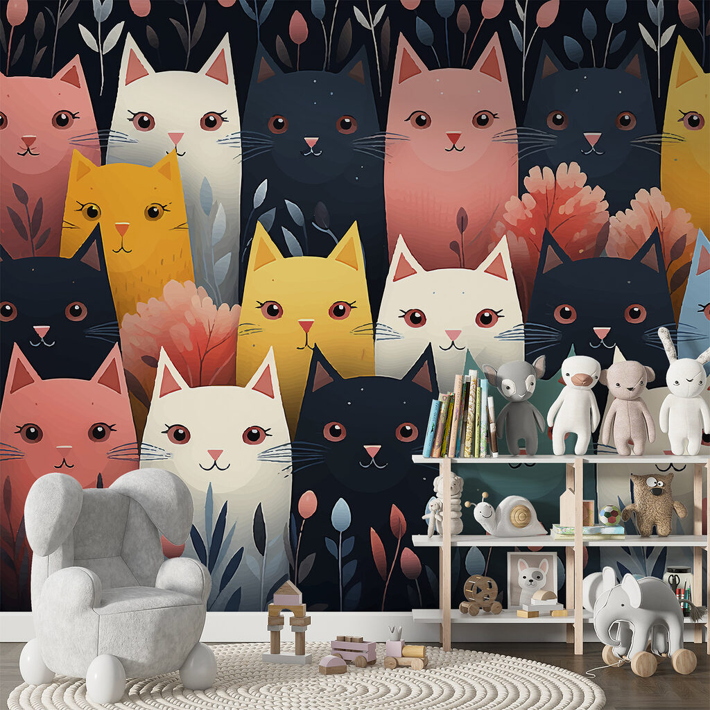 Colourful Cat Garden in an interior