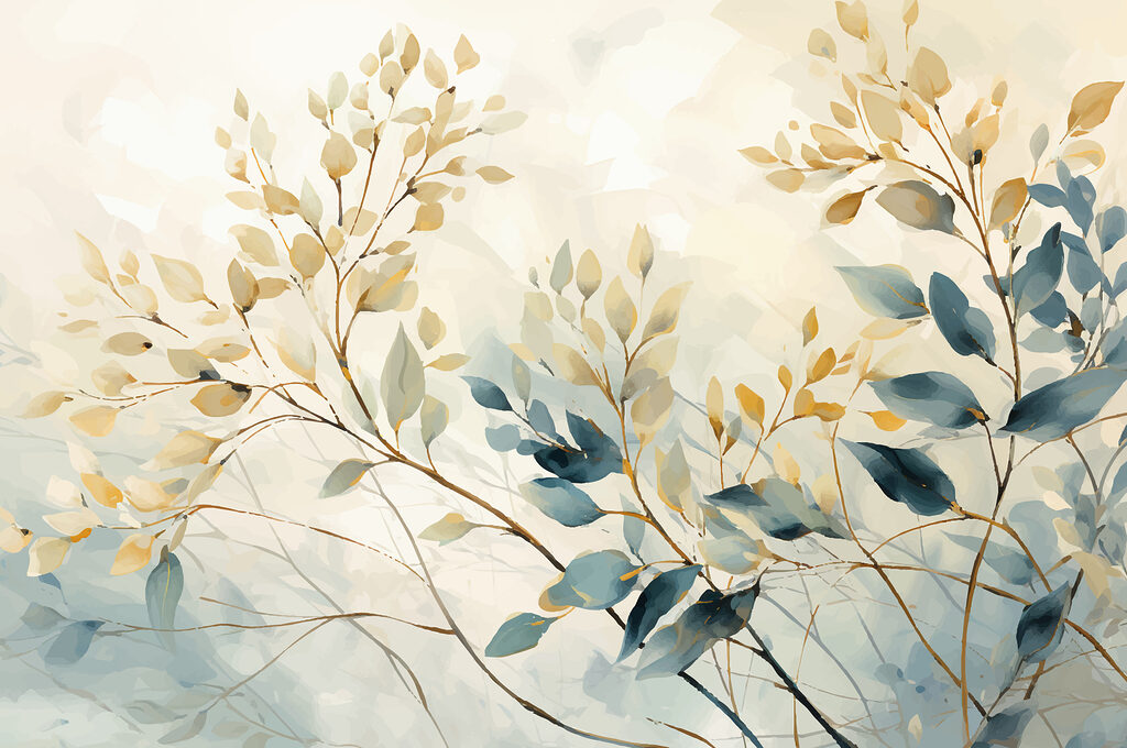 Delicate golden branches — full design