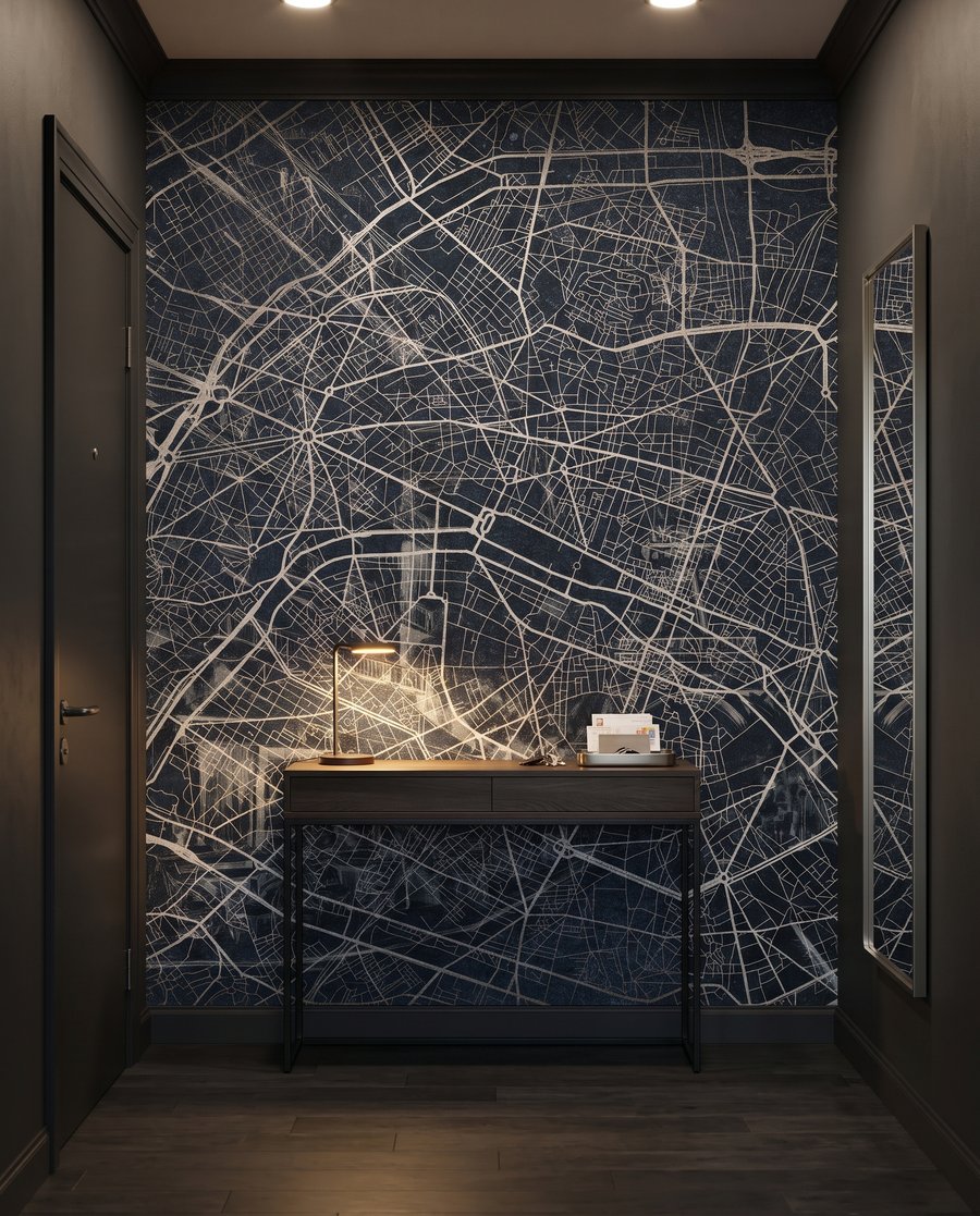 City Routes in Chalk in an interior