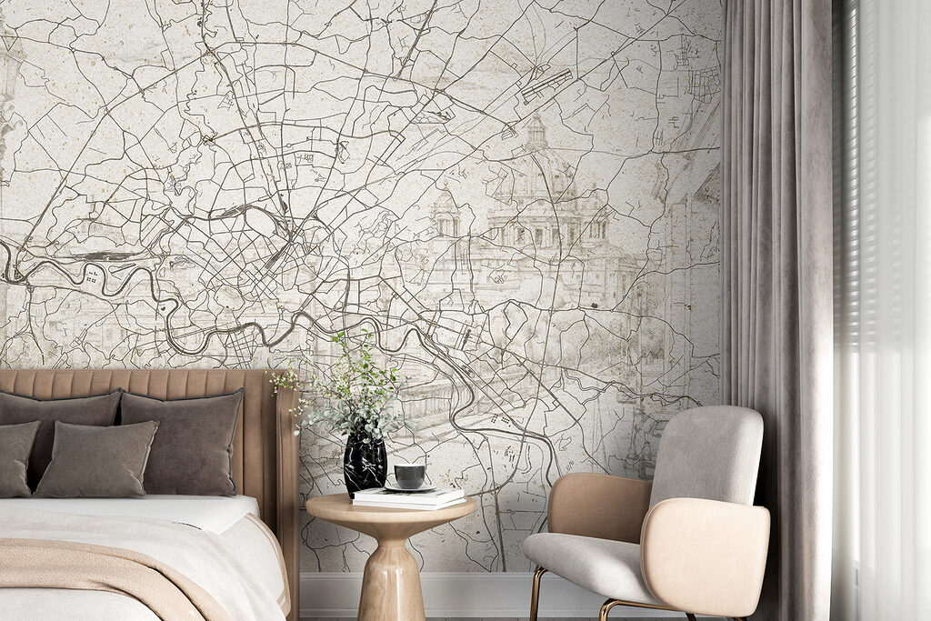 City map with river — interior 1