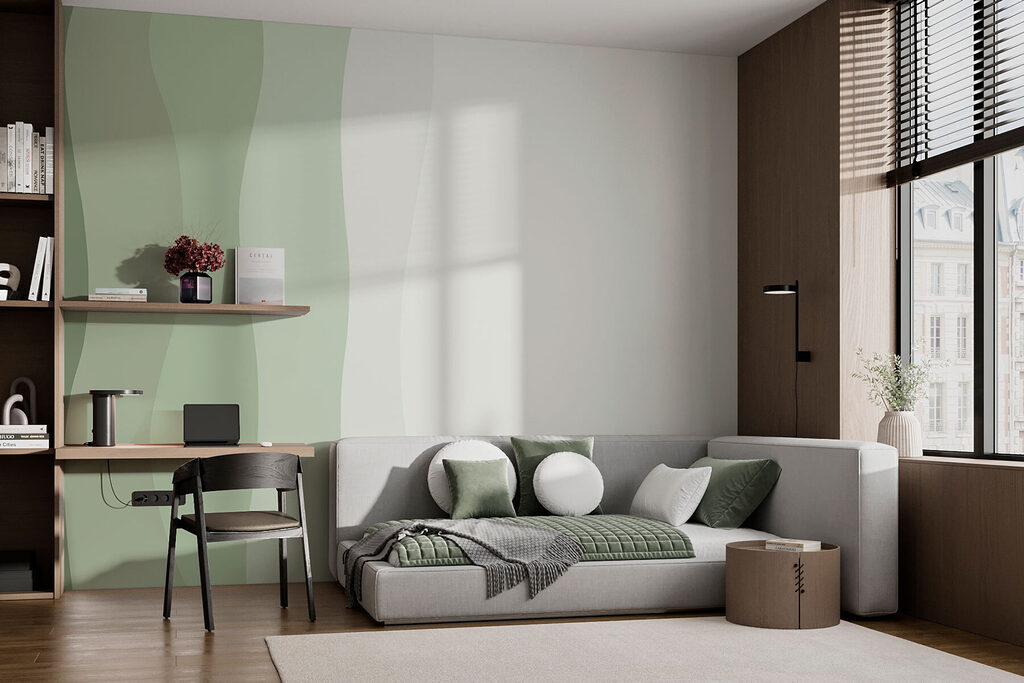 Bands of Soft Colour in an interior
