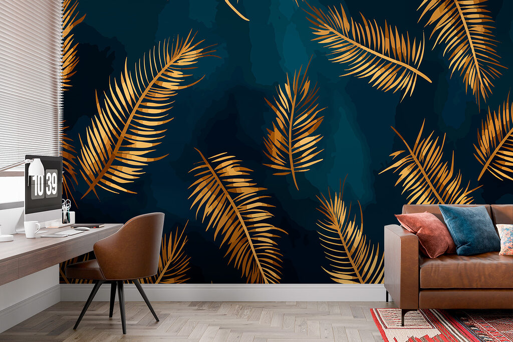 Golden palm fronds — interior 1