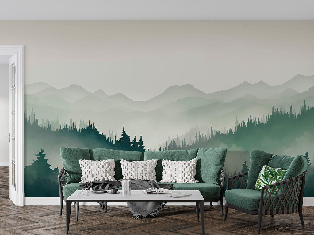 Pine forest in mist — interior 2