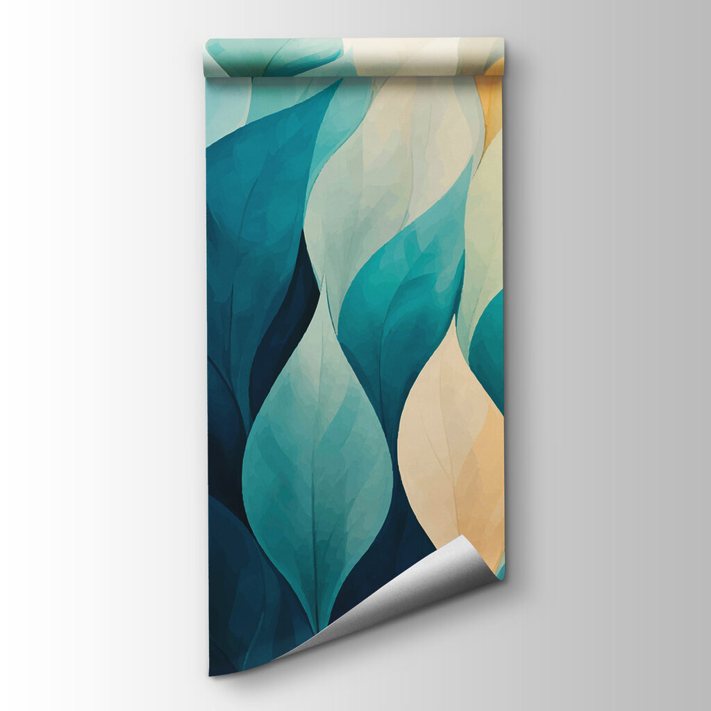Turquoise leaves, earthy tones — product view