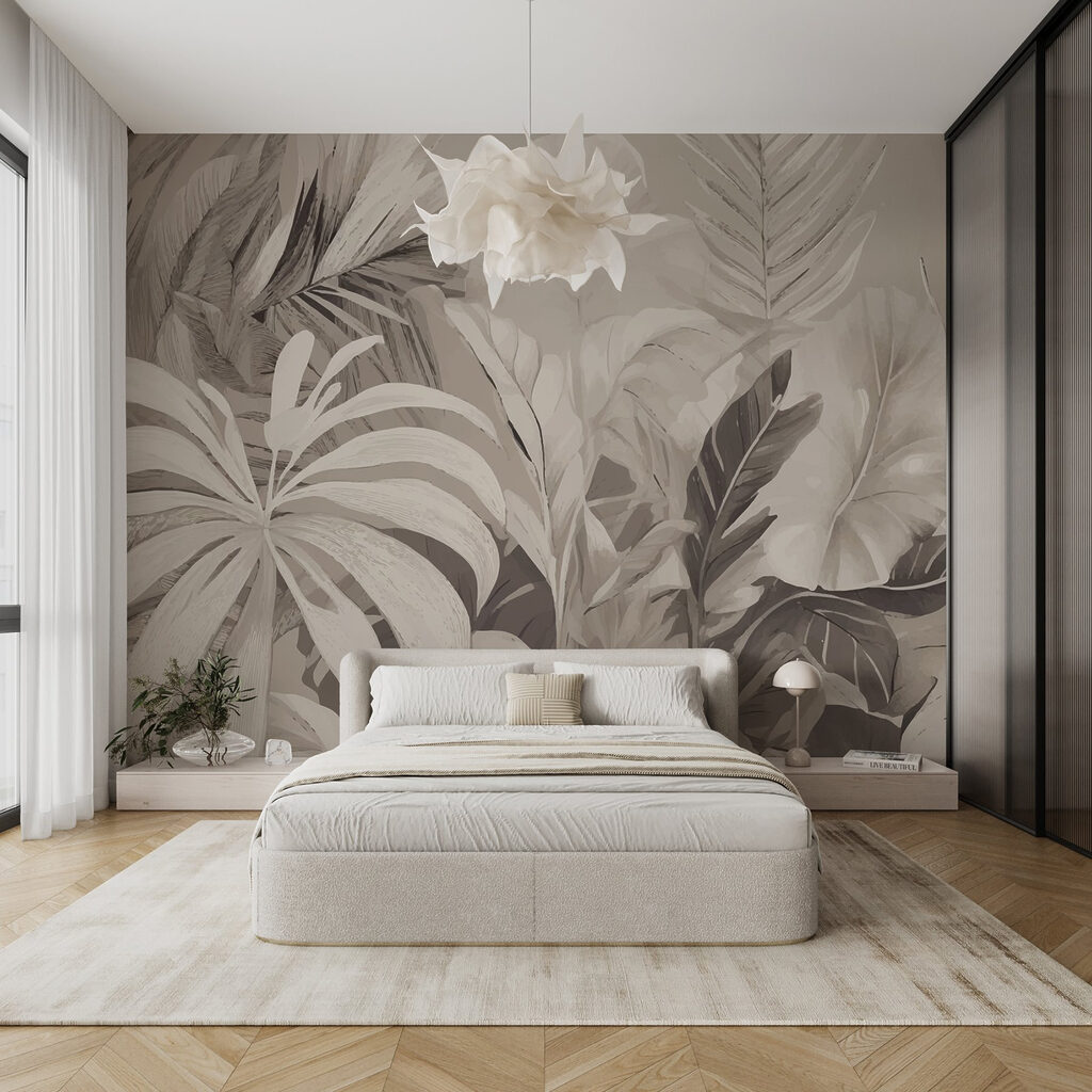 Grey tropical leaves — interior 3