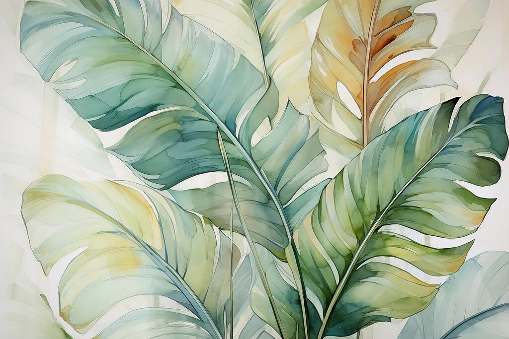 Large diagonal leaves — full design