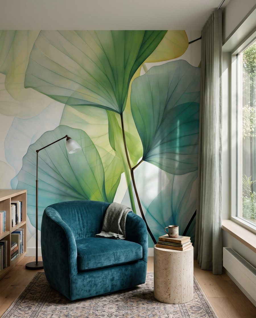 Leaves Unfolding in an interior