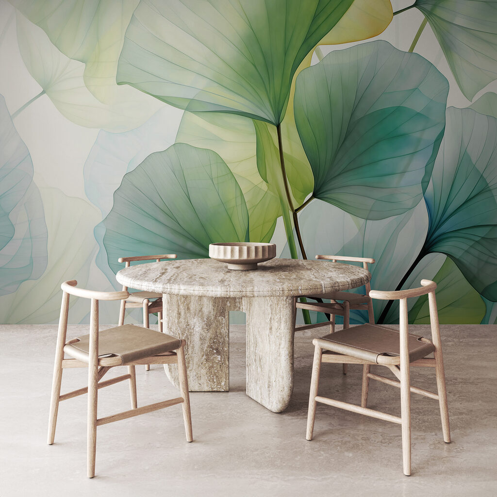 Leaves Unfolding in an interior