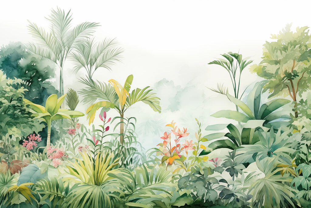 Tropical garden — full design