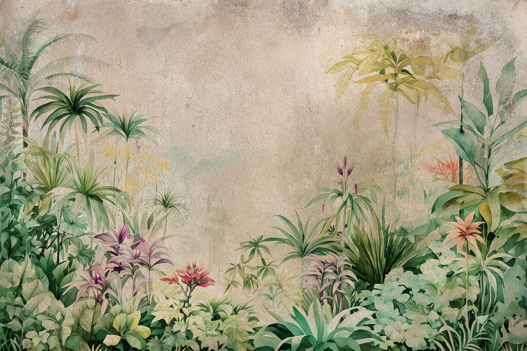 Tropical plant border — full design