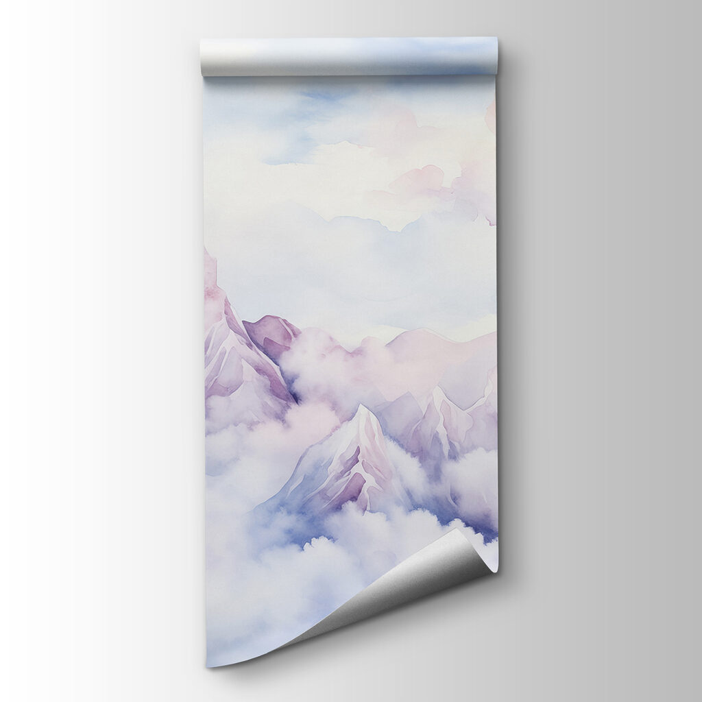 Lilac balloon above peaks — product view