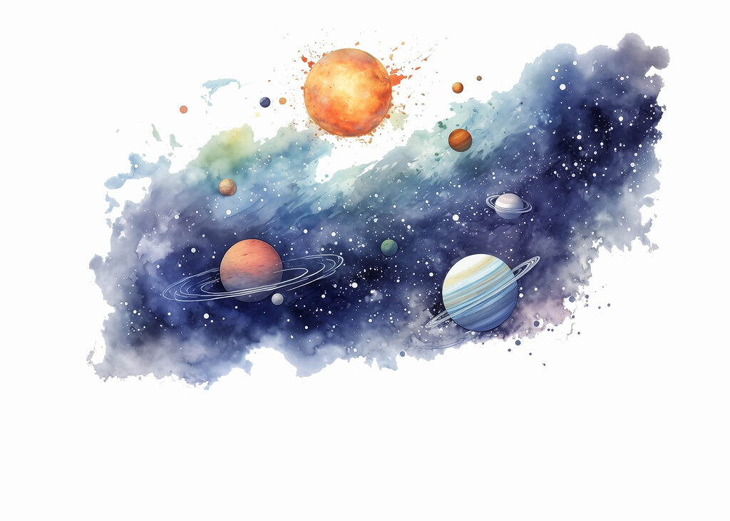 Watercolour Universe — full design
