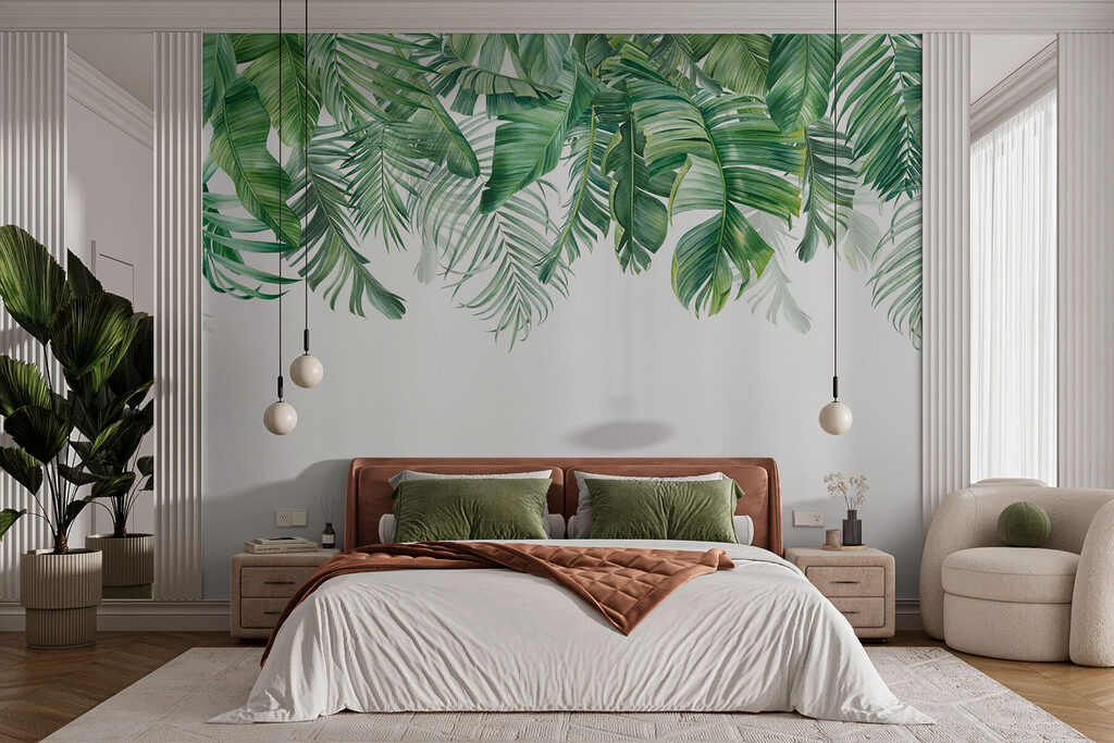 Palm fronds hanging down — interior 1
