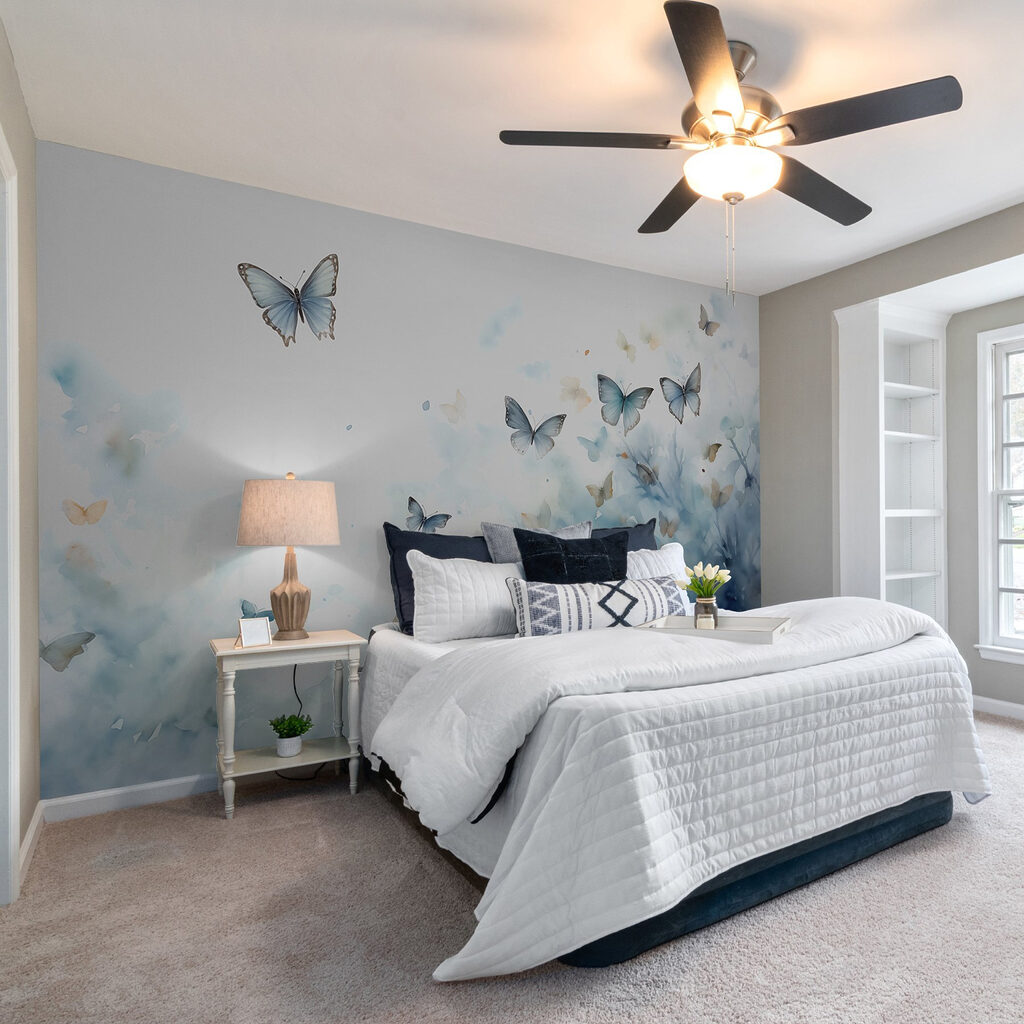 Butterflies in Watercolour in an interior