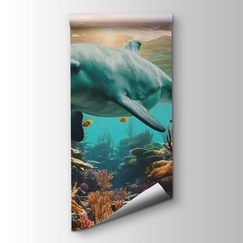 Dolphin among warm corals — product view