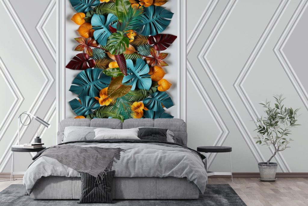 Leaves between white bands — interior 1