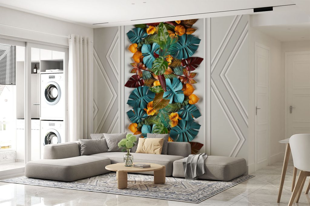 Leaves between white bands — interior 2