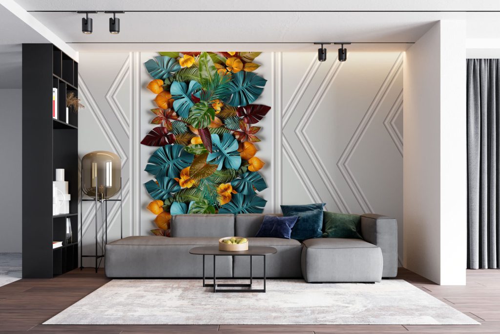 Leaves between white bands — interior 4