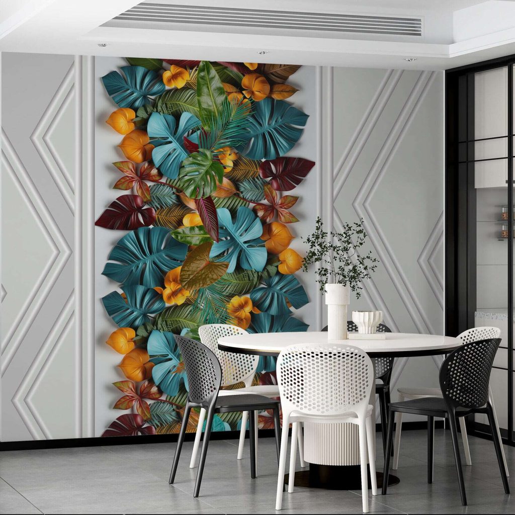 Leaves between white bands — interior 5