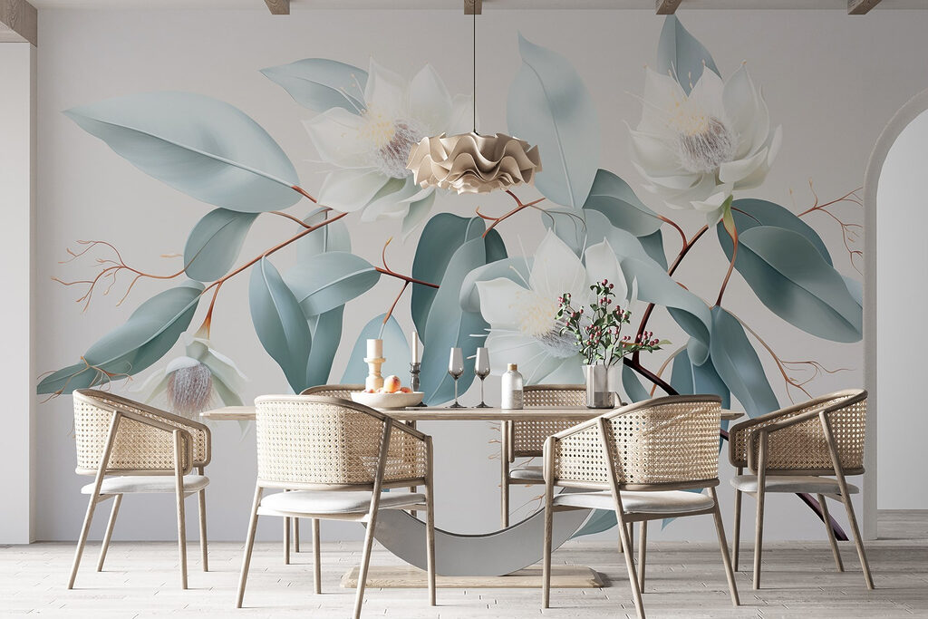 White flowers, blue-grey leaves — interior 4