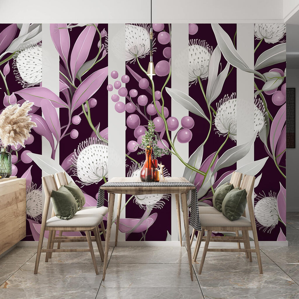 Botanical Stripe Pattern — interior 3