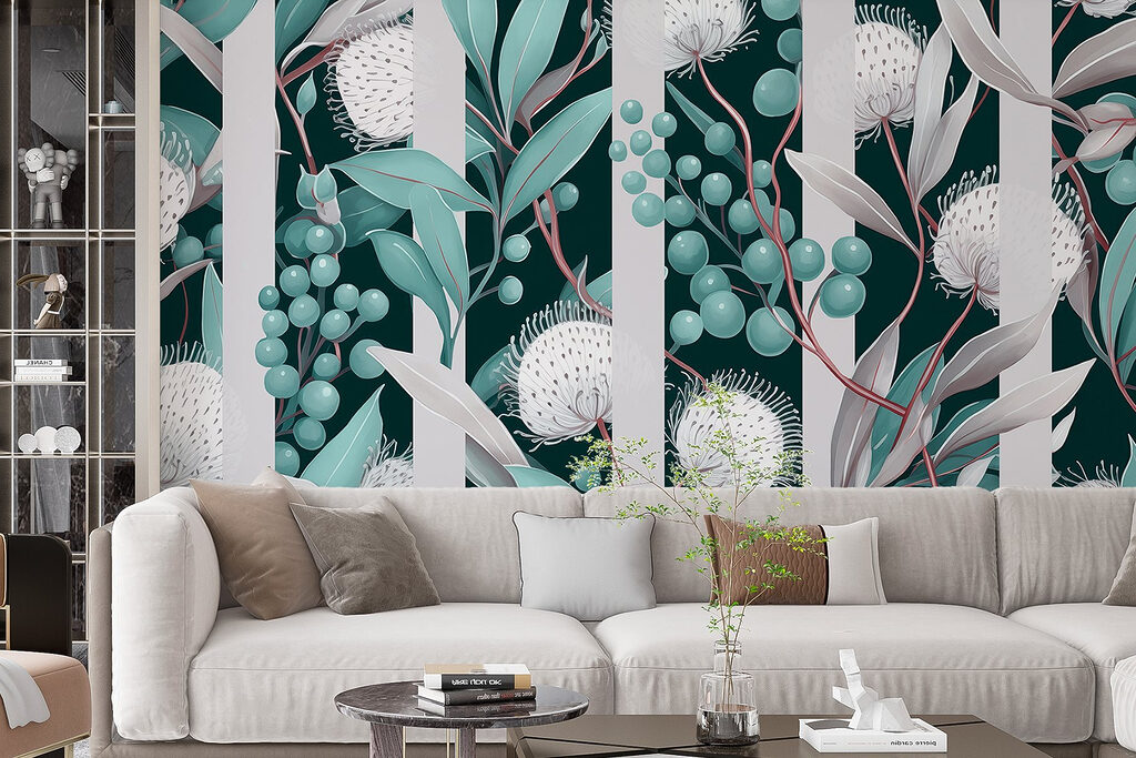 Botanical Stripe Pattern — interior 2