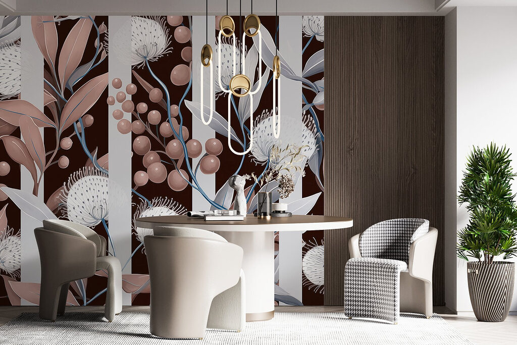 Botanical Stripe Pattern — interior 3