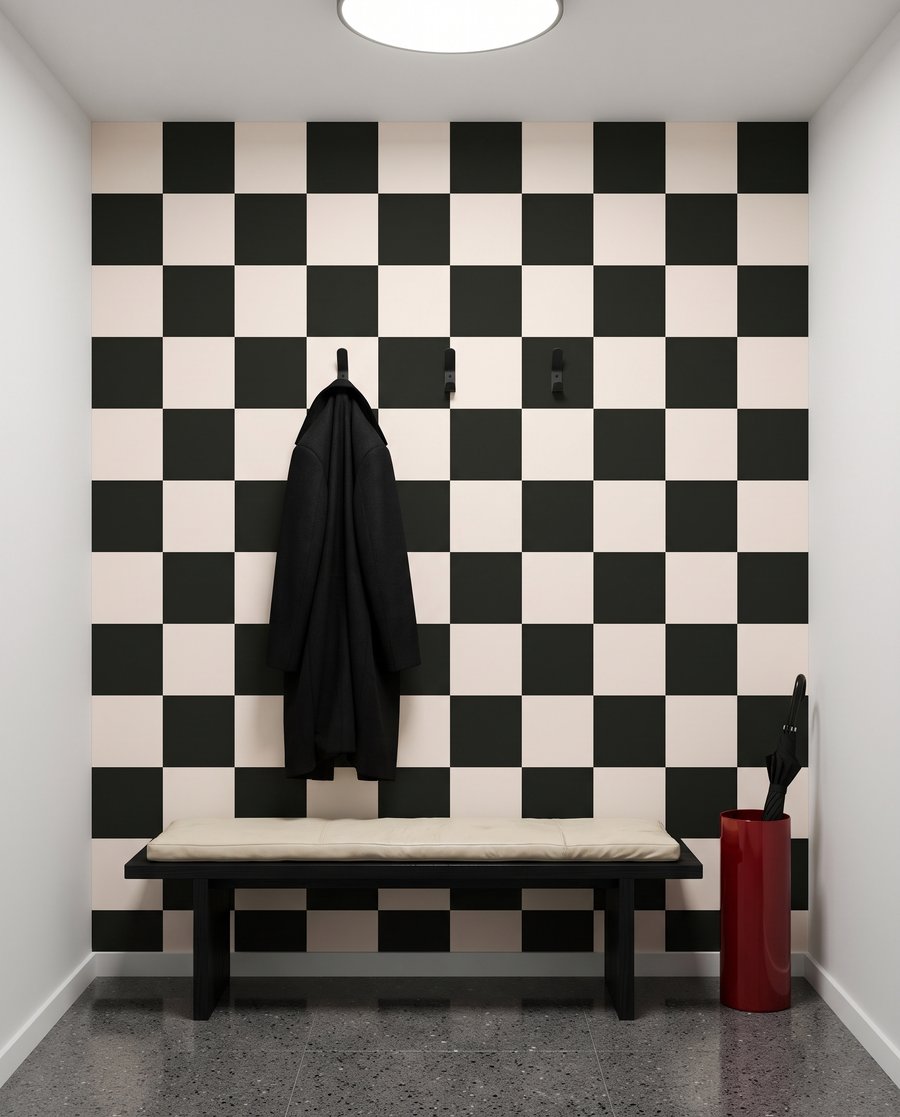 Checkered Days in an interior