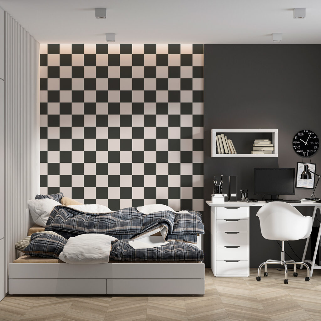 Checkered Days in an interior