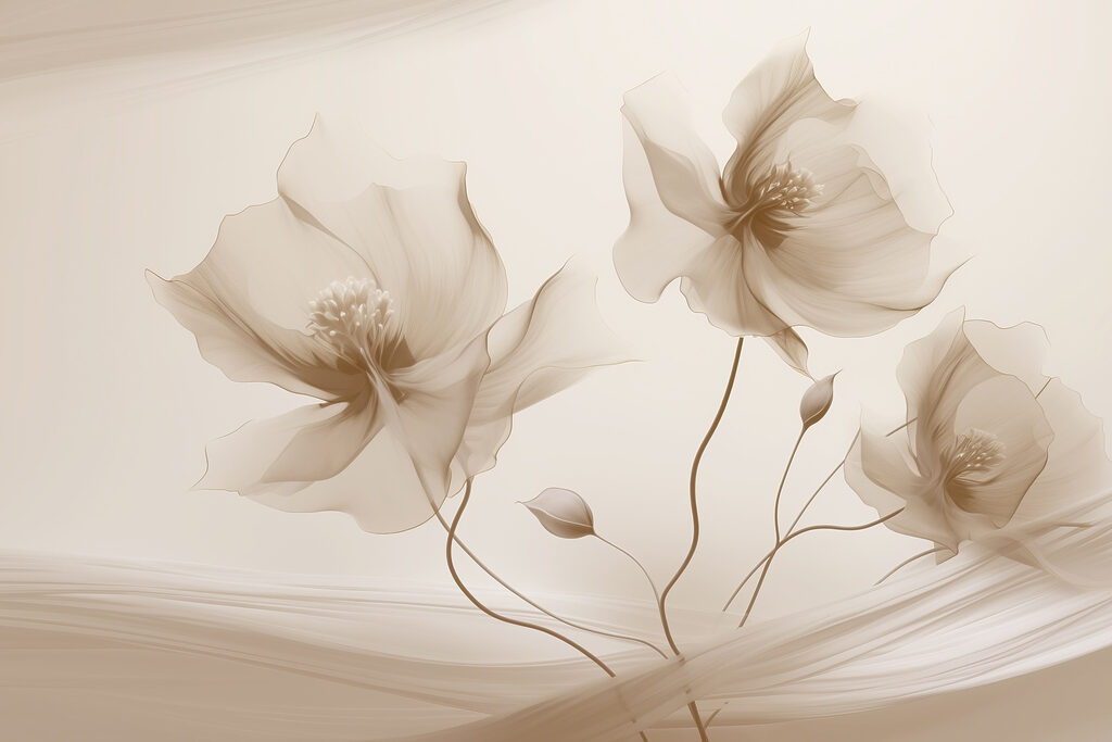 Flowers like light smoke — full design