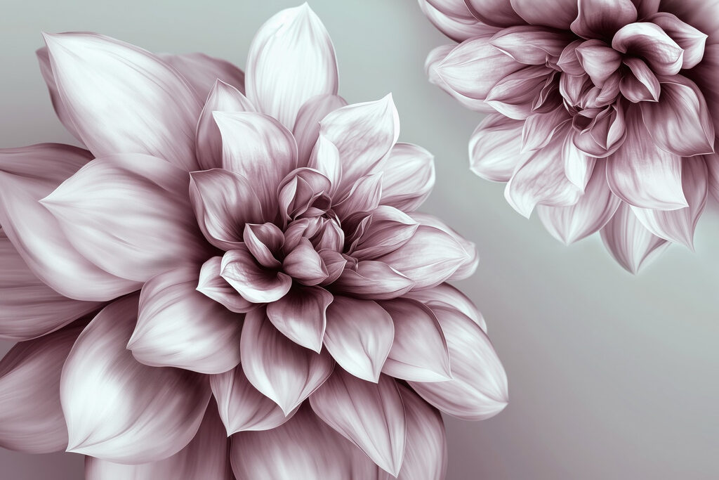 Dahlias in Sculpted Light — full design